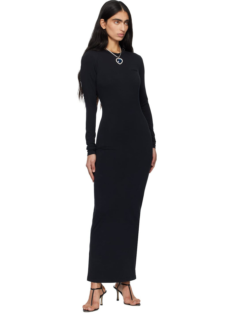 VETEMENTS Black Ribbed Maxi Dress outlook