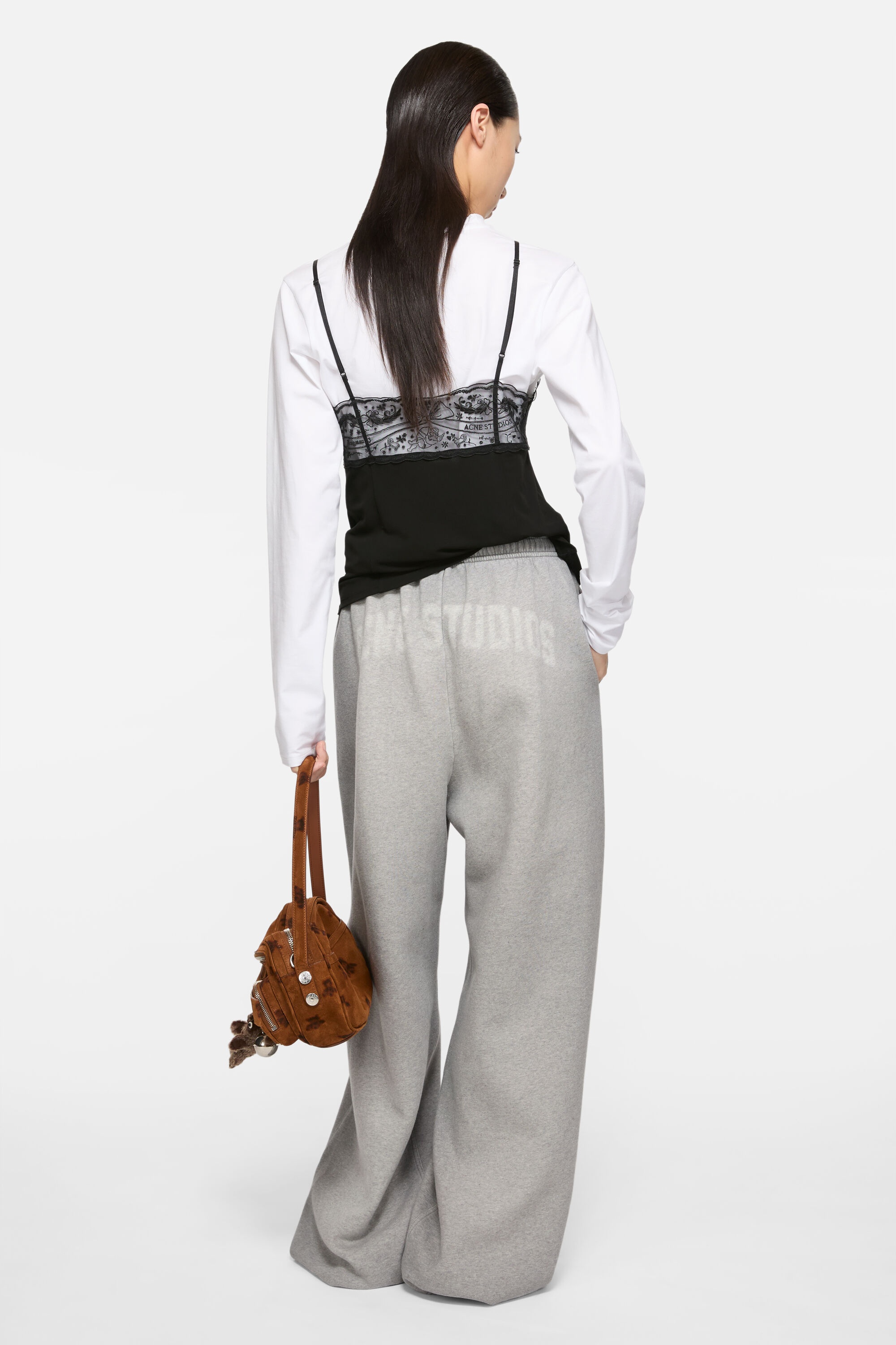 Logo sweatpants - Grey Melange - 3