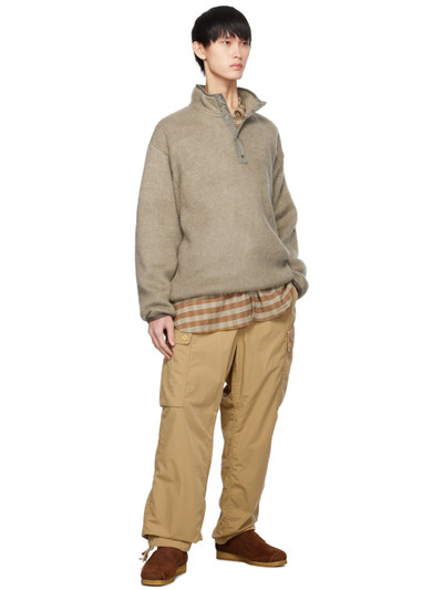 Nanamica Beige Placket Sweater outlook
