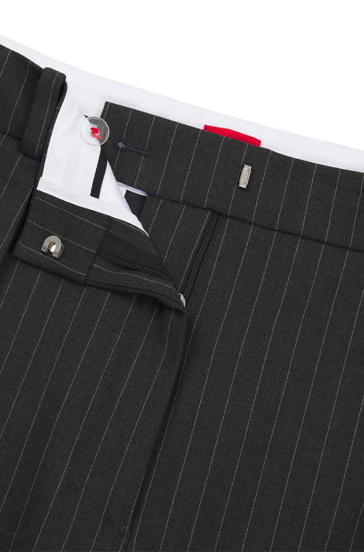 REGULAR-FIT TROUSERS IN PINSTRIPE STRETCH FABRIC - 6