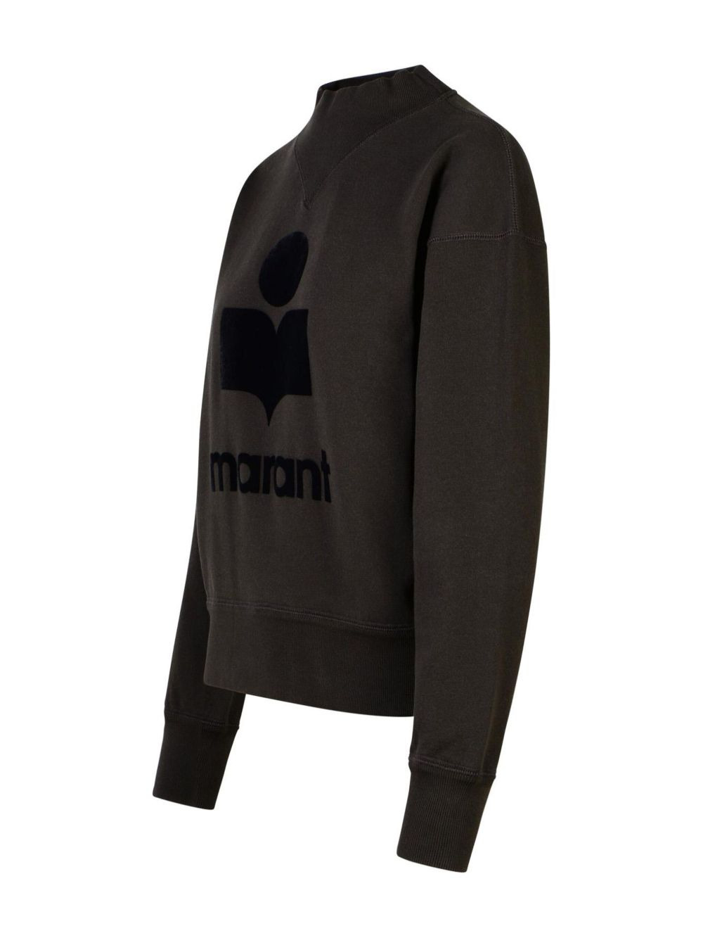 flocked-logo crew-neck sweatshirt - 3