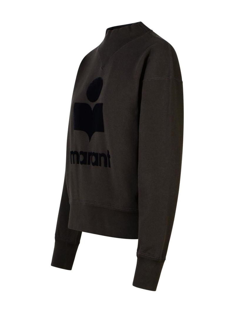 flocked-logo crew-neck sweatshirt 3