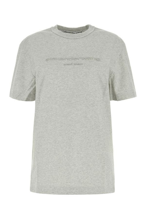 Melange grey cotton oversize t-shirt - 1