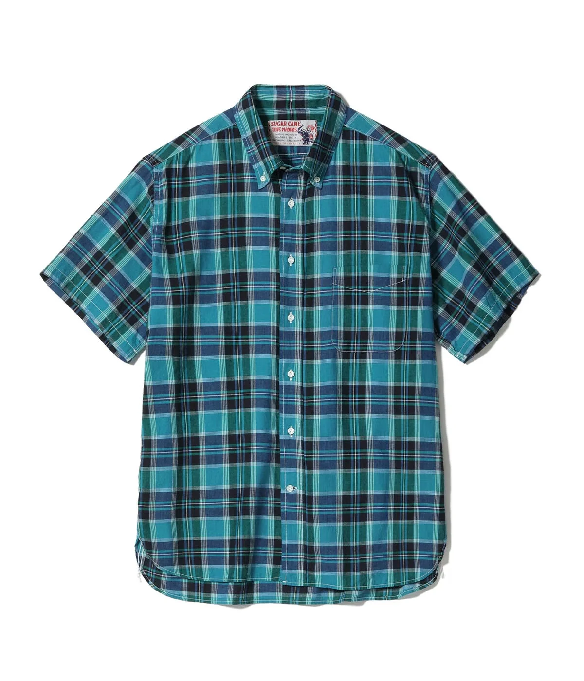 SC39738 Madras Check Short Sleeve - Blue - 1
