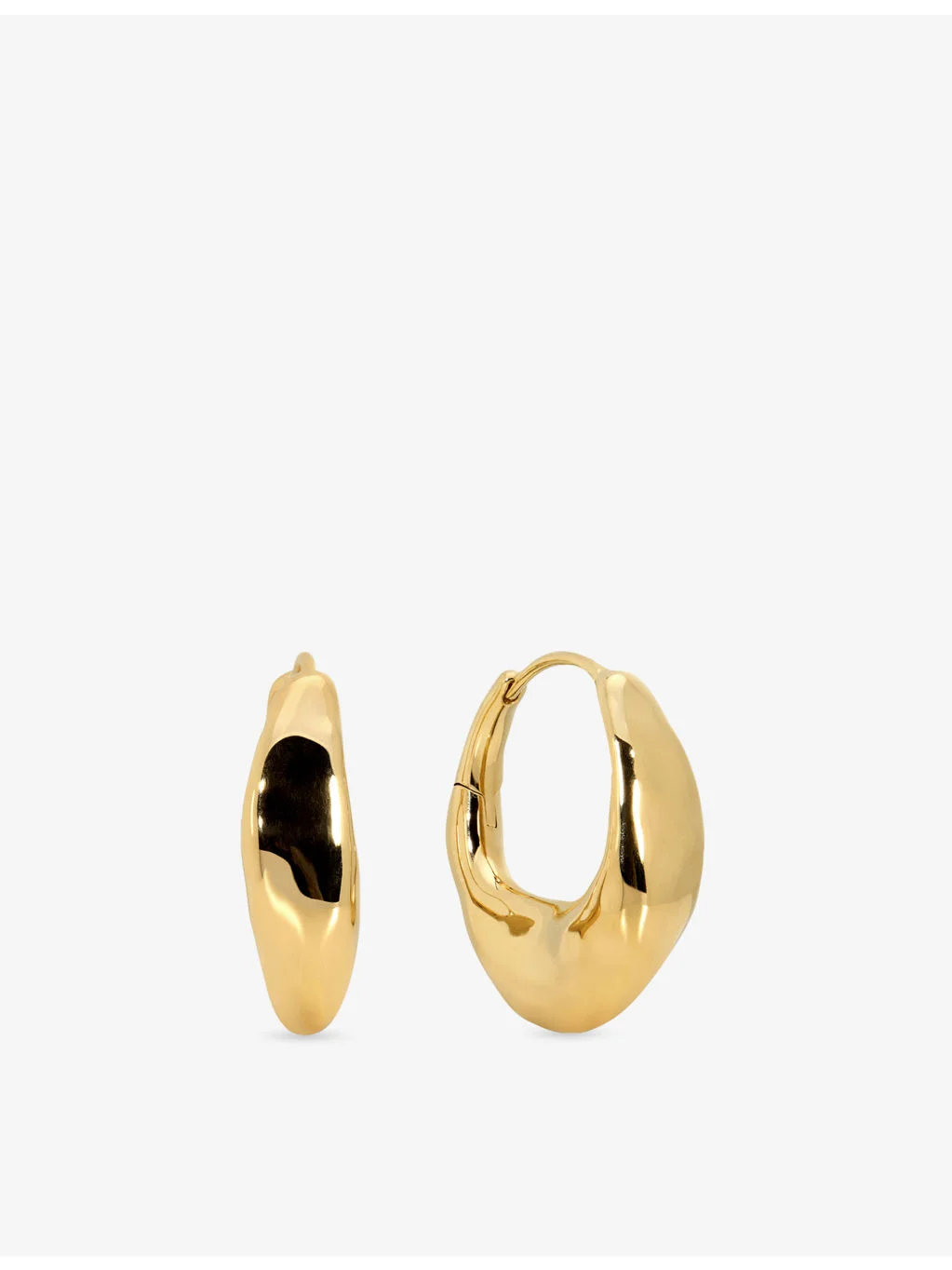 Antica Medium 18ct Yellow Gold Vermeil Hoop Earrings - 1