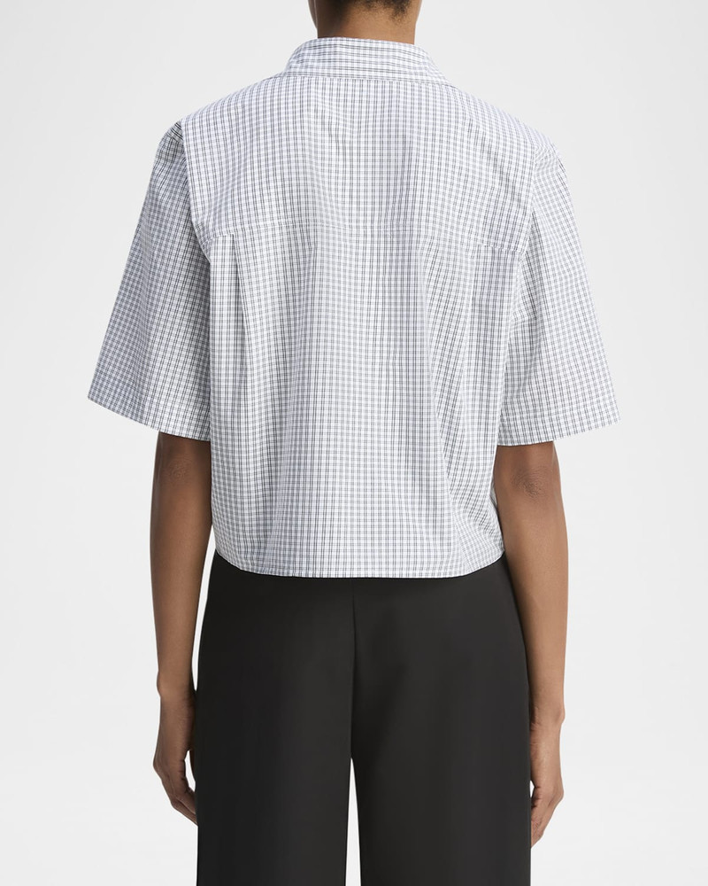 Vince Cropped Check Shirt outlook