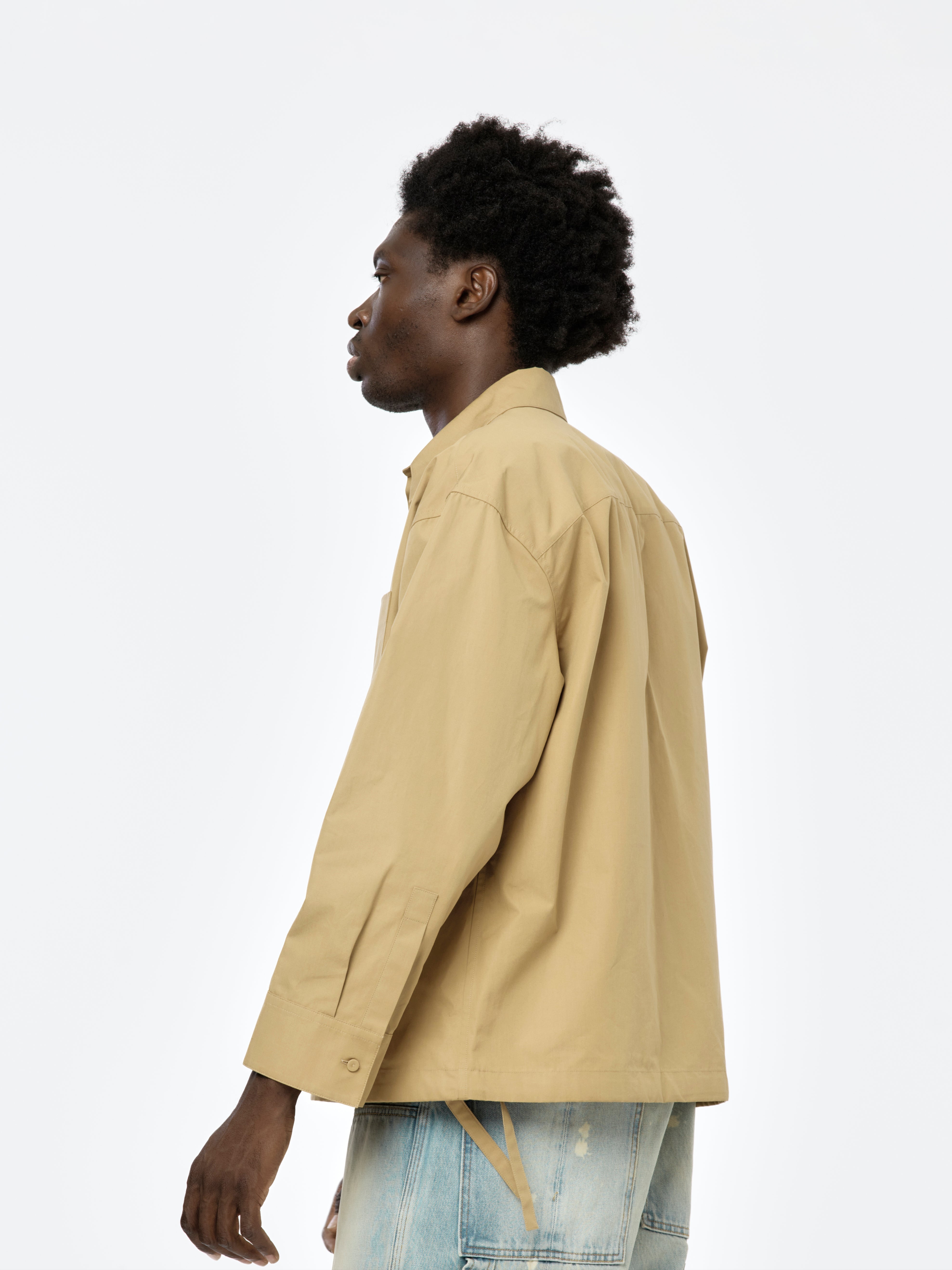 OVERSIZED DRAWSTRING SHIRT (CLAY) - 2