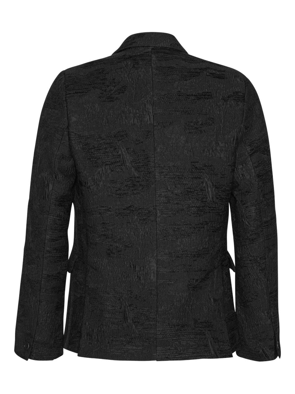 textured double-breasted blazer - 2