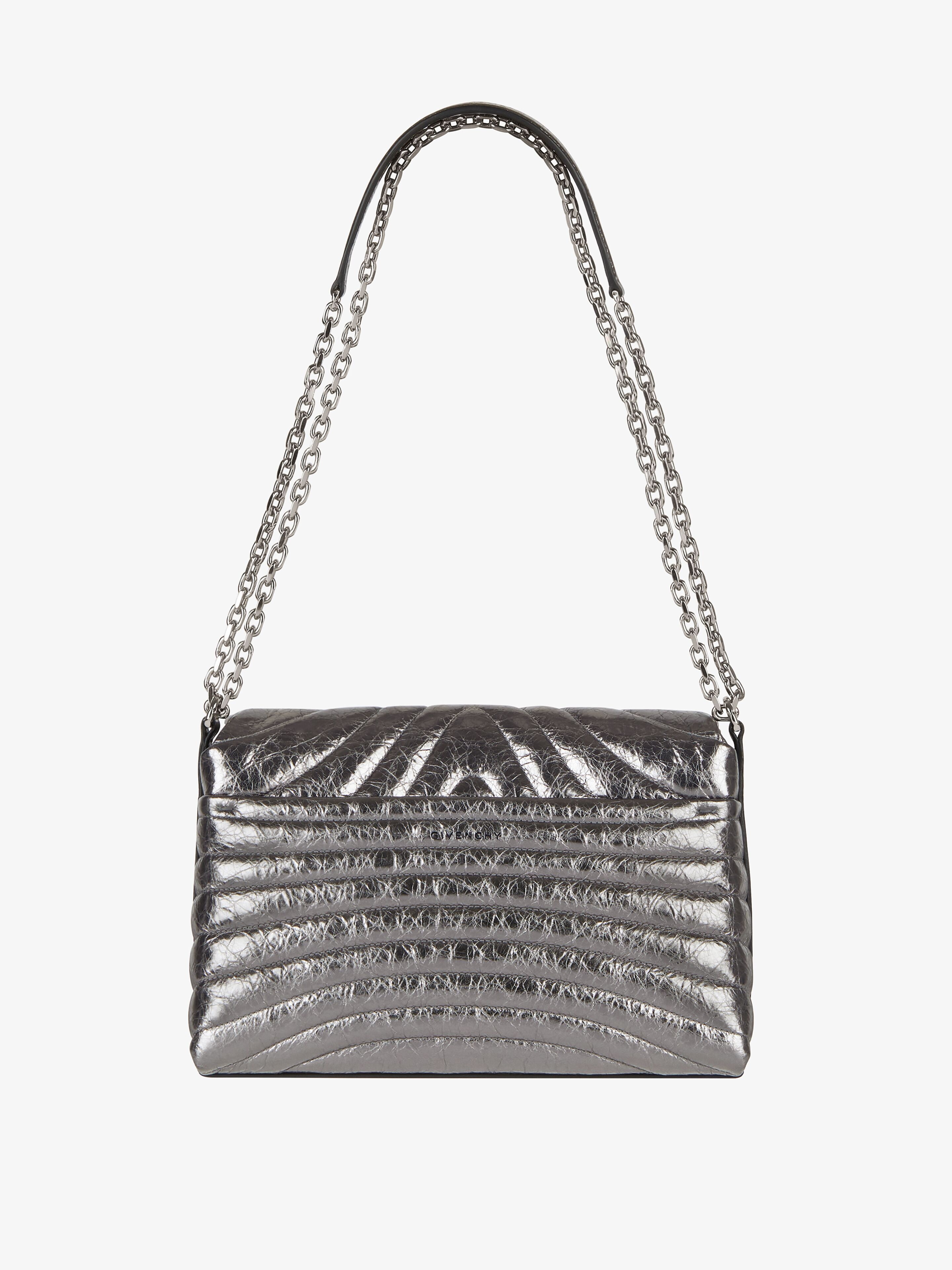 MEDIUM 4G SOFT BAG IN QUILTED LAMINATED LEATHER - 6