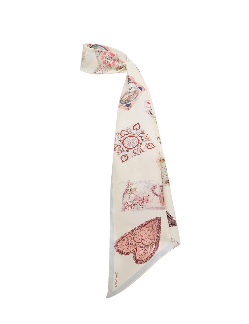 PRINTED SILK NECK SCARF 1