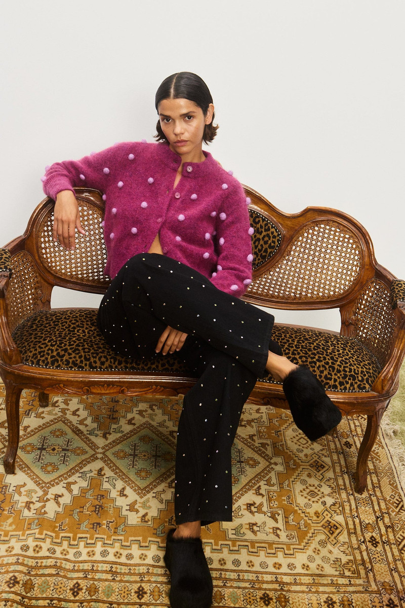 Elia Mulberry Cropped Cardigan 6