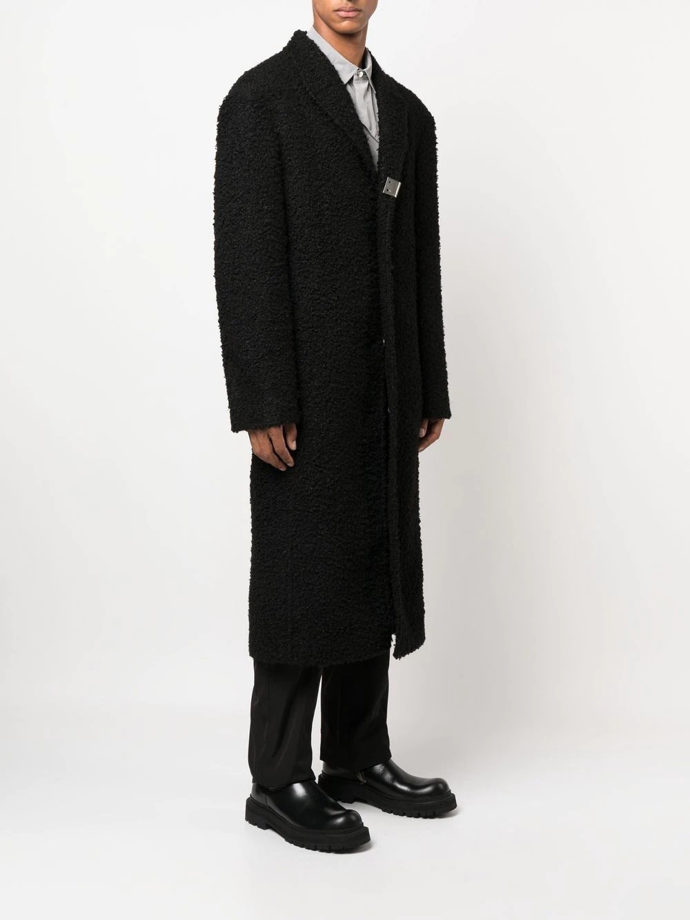 single-breasted tailored coat - 3