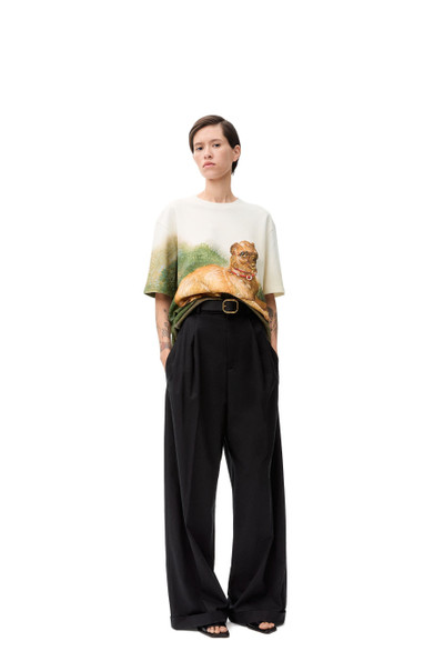 Loewe Pleated trousers in cotton and silk outlook