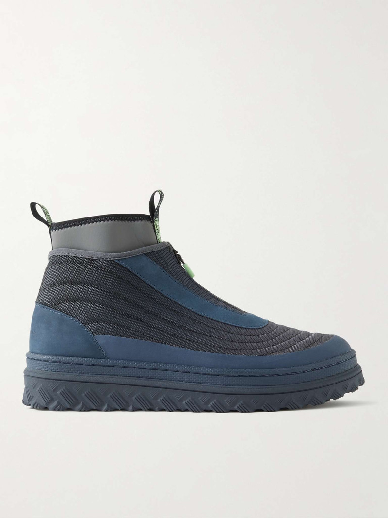 + paria /FARZANEH Pro Leather X2 Trek Hi Nubuck and Neoprene-Trimmed Mesh Sneakers - 1