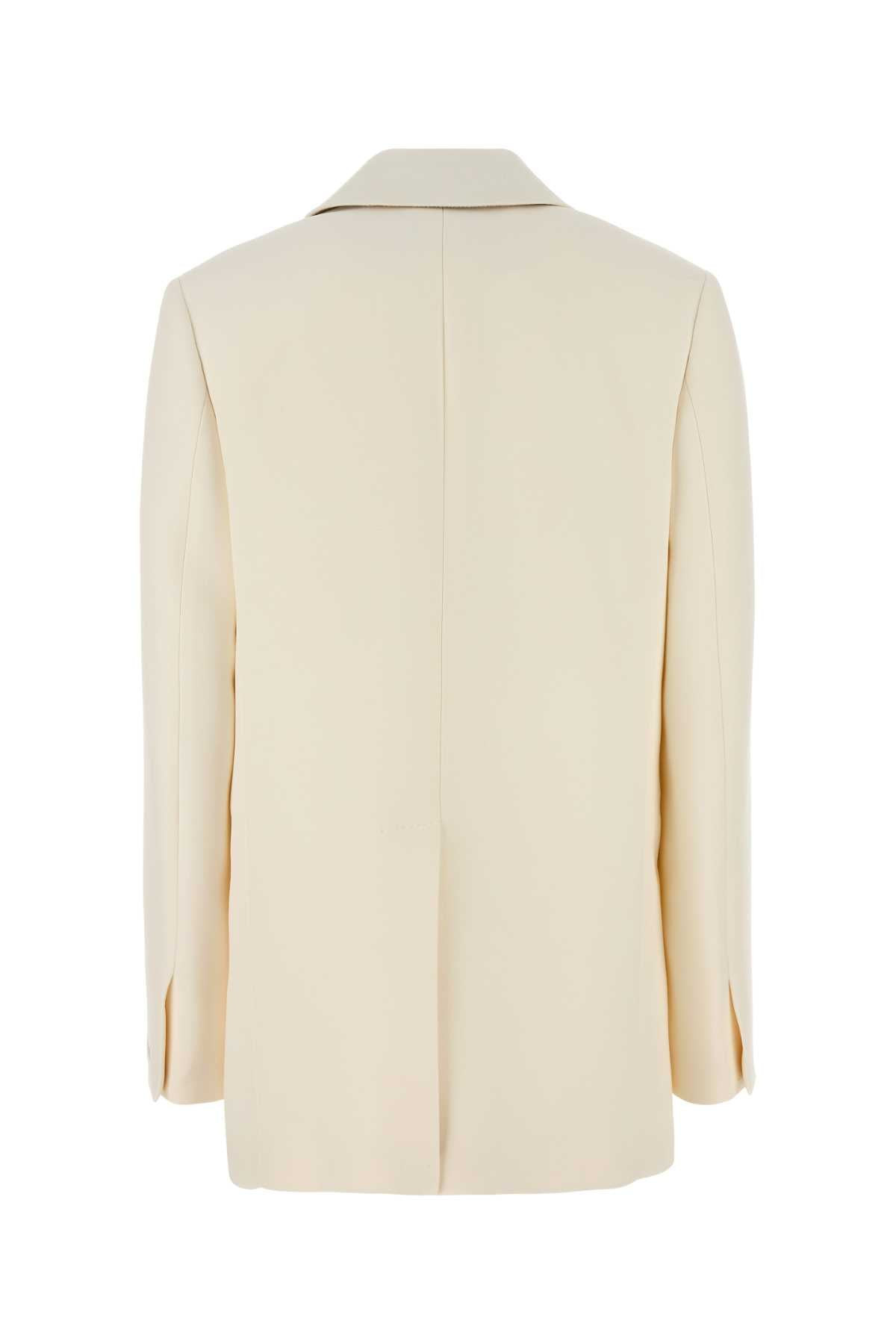 Fendi Women Ivory Wool Blend Blazer - 2
