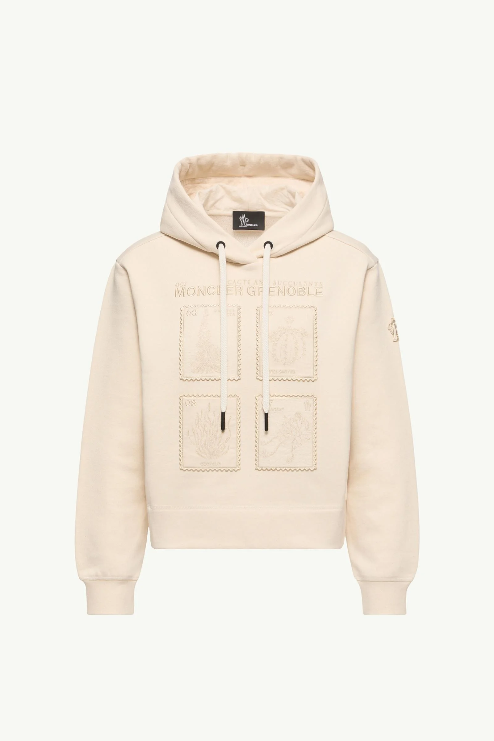 Botanical Patches Cotton Hoodie - 1