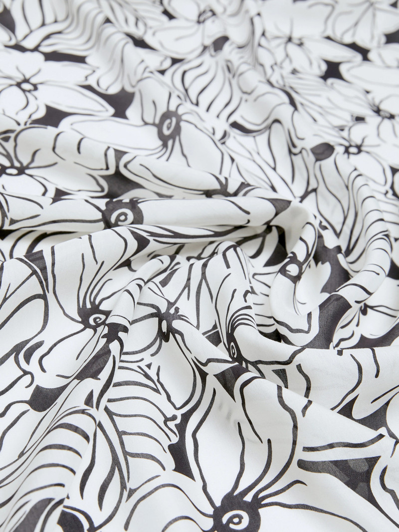 SARONG Modal and silk maxi square - OPTICAL WHITE 3