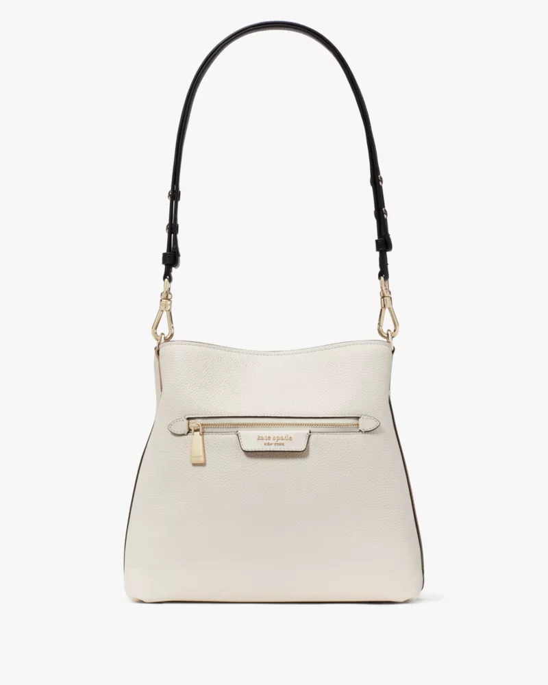 Hudson Colorblocked Pebbled Leather Shoulder Bag - 1