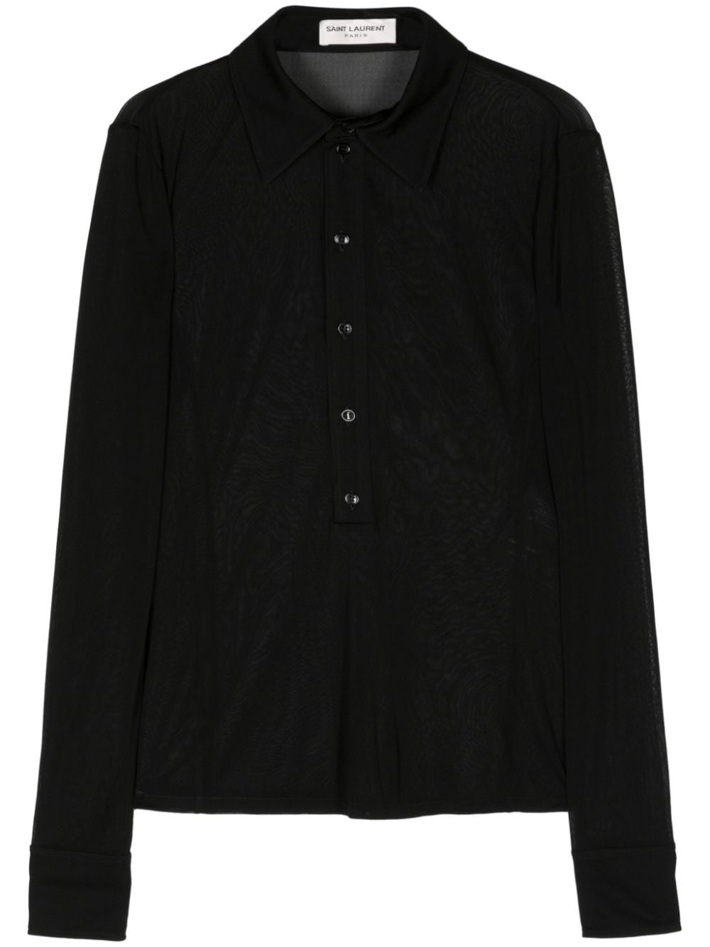 button-up mesh shirt - 1