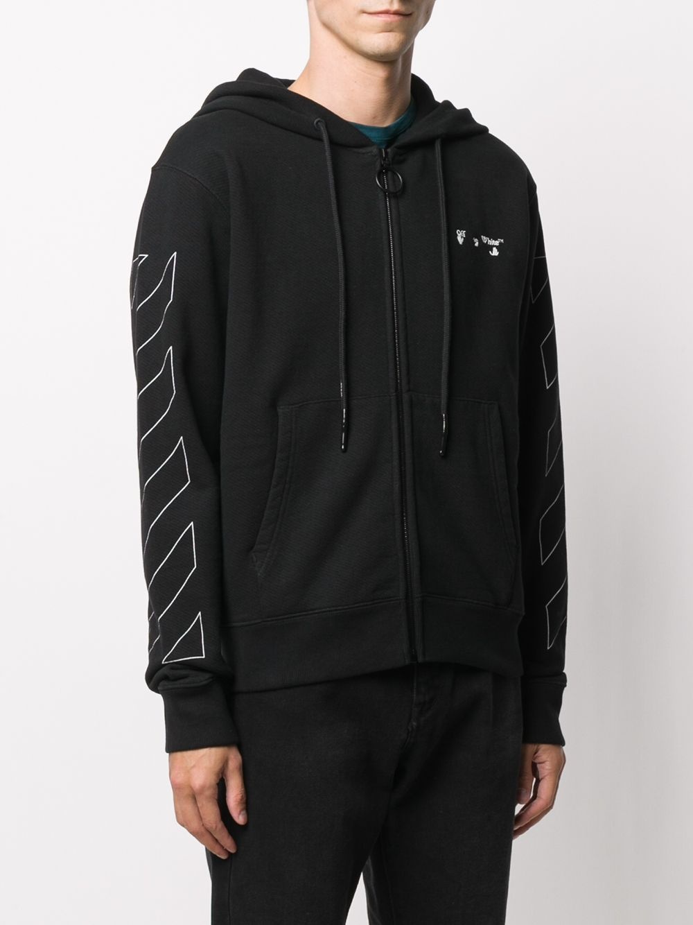 Diag zip-up hoodie - 3