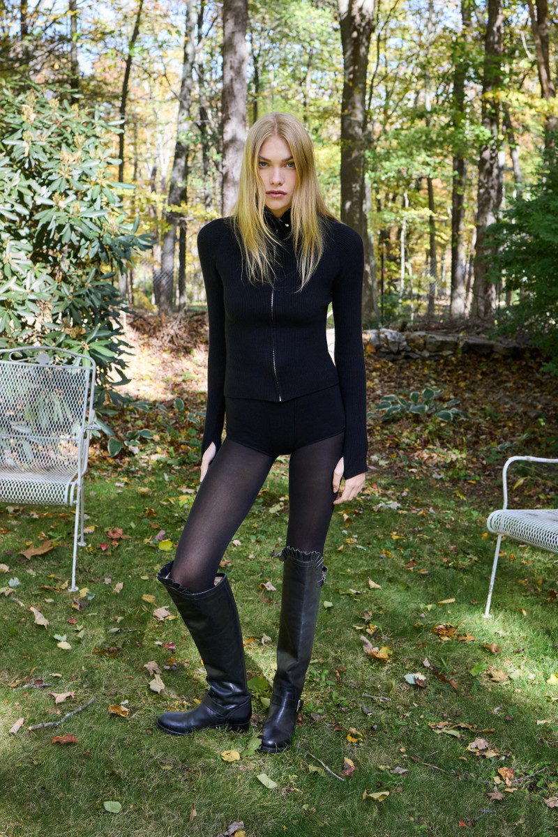 LENA ZIP UP HOODIE - BLACK 3