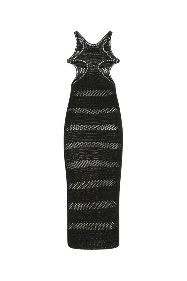 ワンピース Saint Laurent Abito In Maglia Saint Laurent One Shoulder Maxi Dress in Noir | FWRD