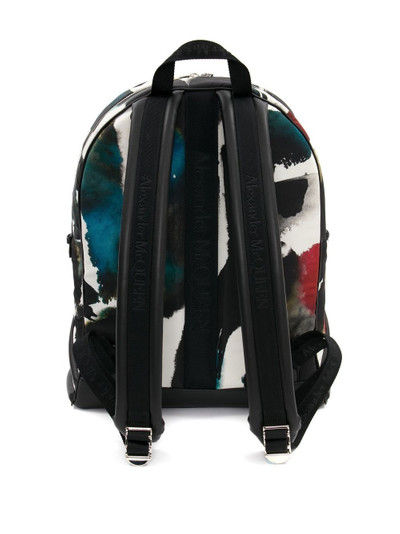 Alexander McQueen abstract-print backpack outlook