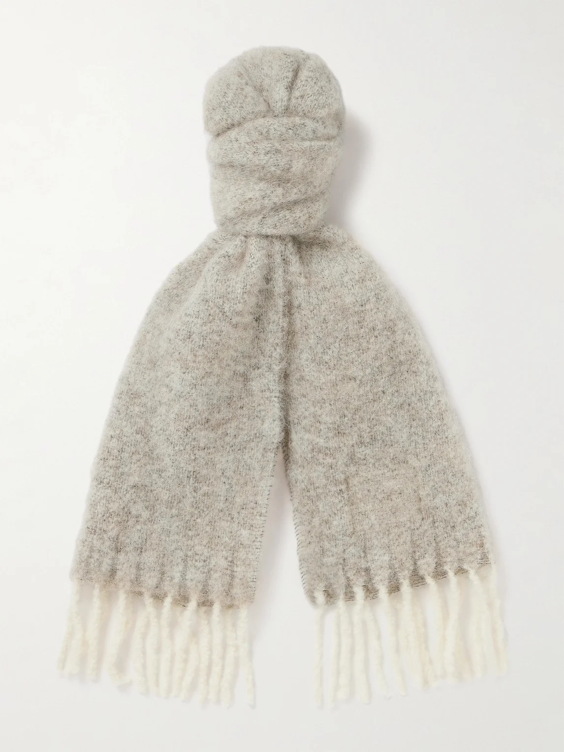 Fringed Wool-Blend Scarf - 1