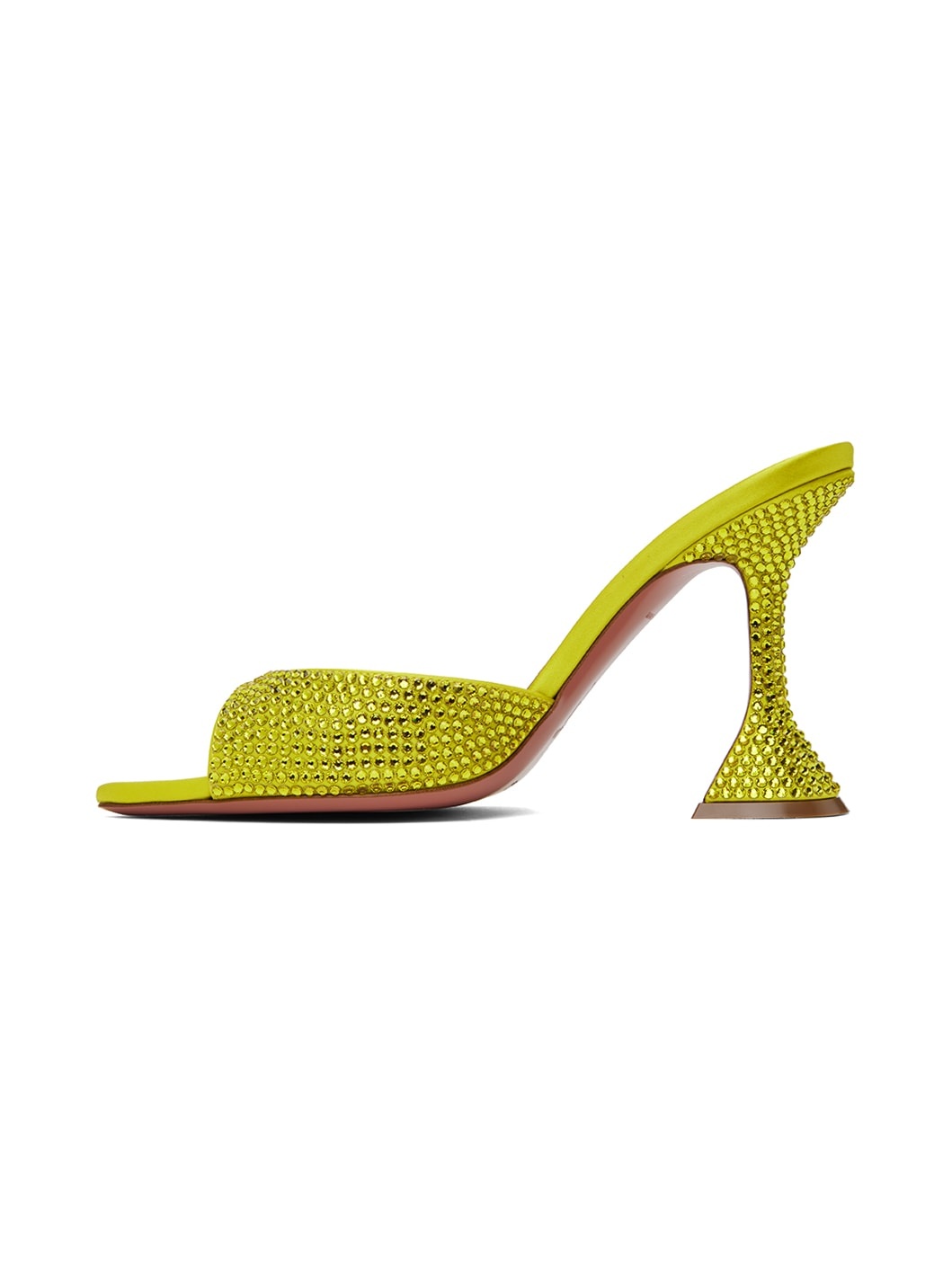 Yellow Caroline Crystal Heeled Sandals - 3