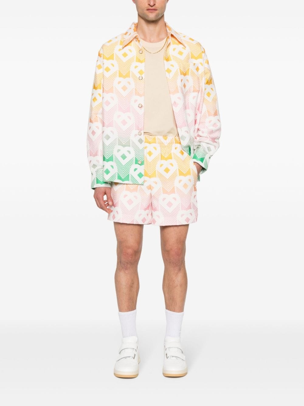 terrycloth-effect shirt jacket - 2