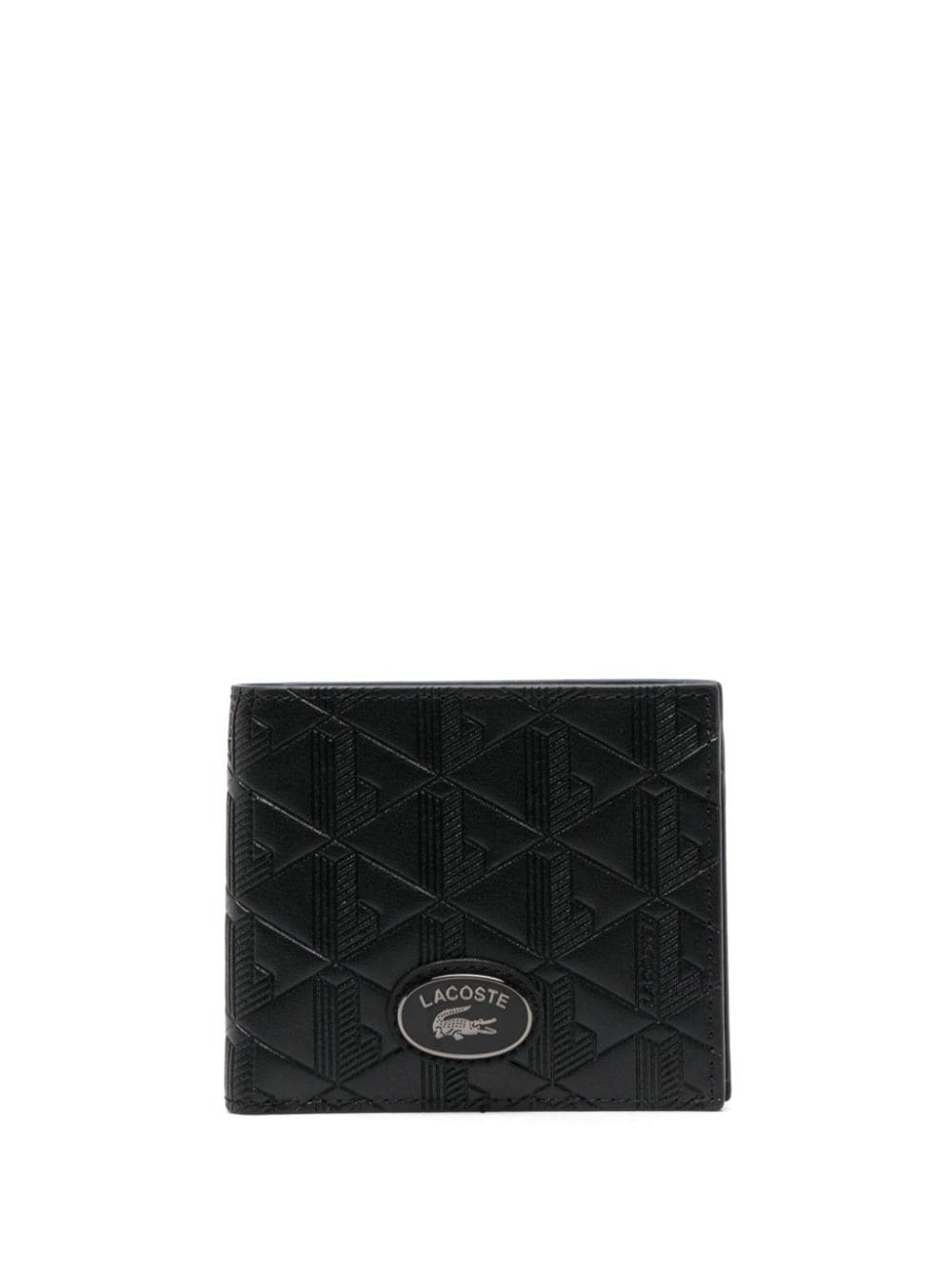 logo-plaque leather wallet - 1