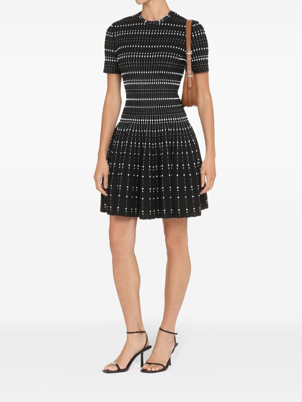 contrast-thread knitted minidress - 2