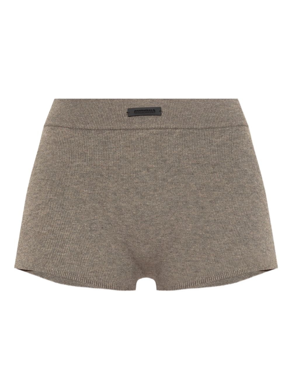 ribbed-knit shorts - 1