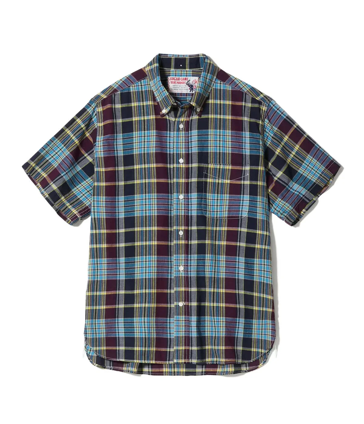 SC39738 Madras Check Short Sleeve - Purple - 1