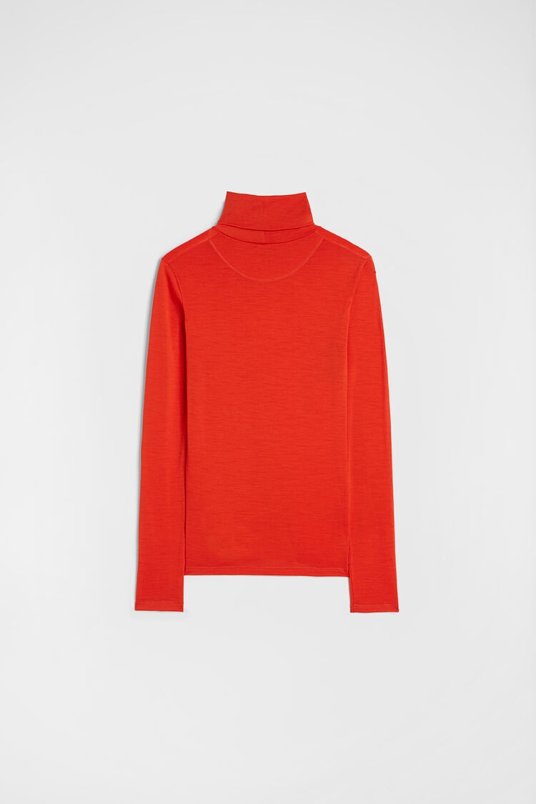 Lightweight Wool Blend High-Neck T-Shirt - 6