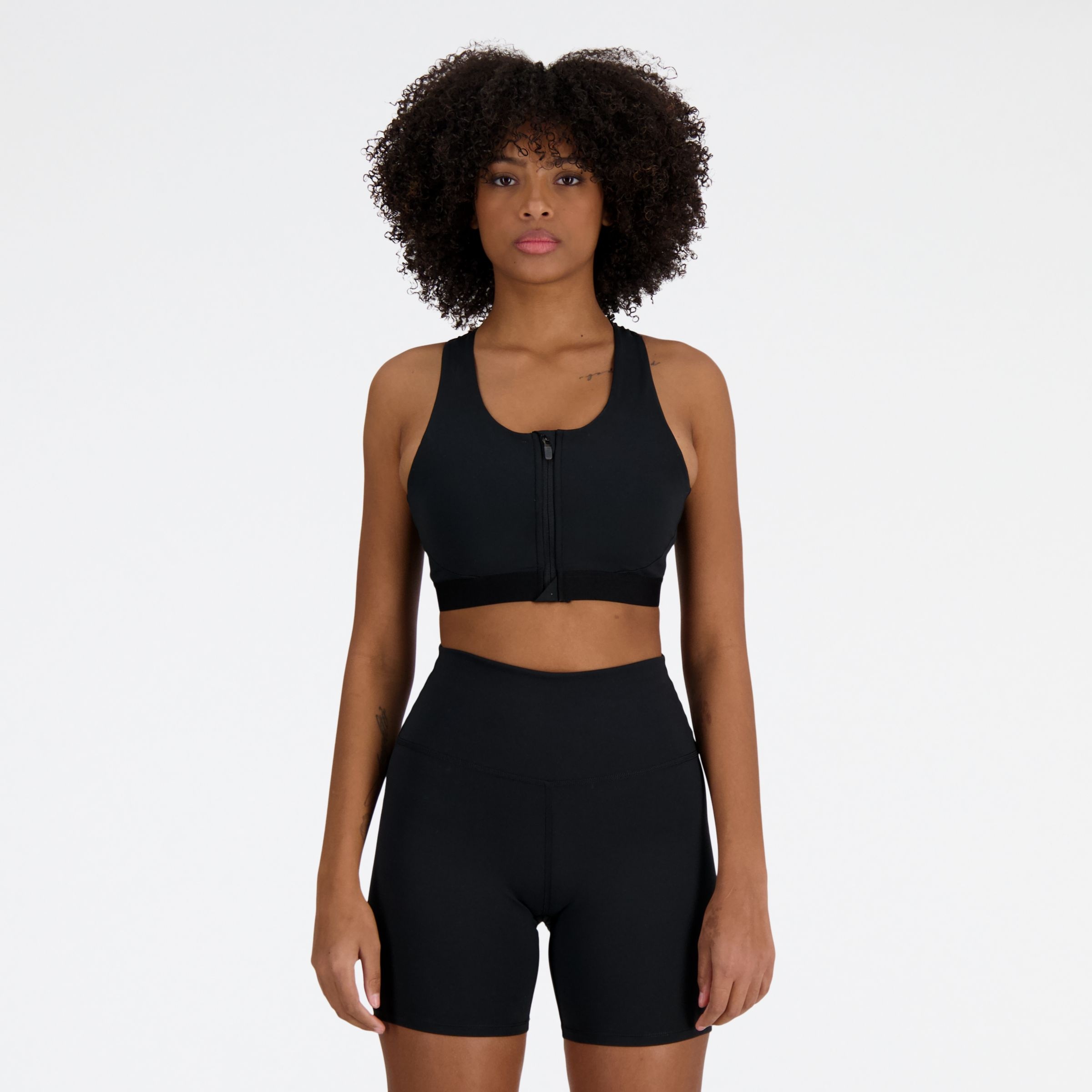 NB Sleek Medium Support Pocket Zip Front Bra - 1