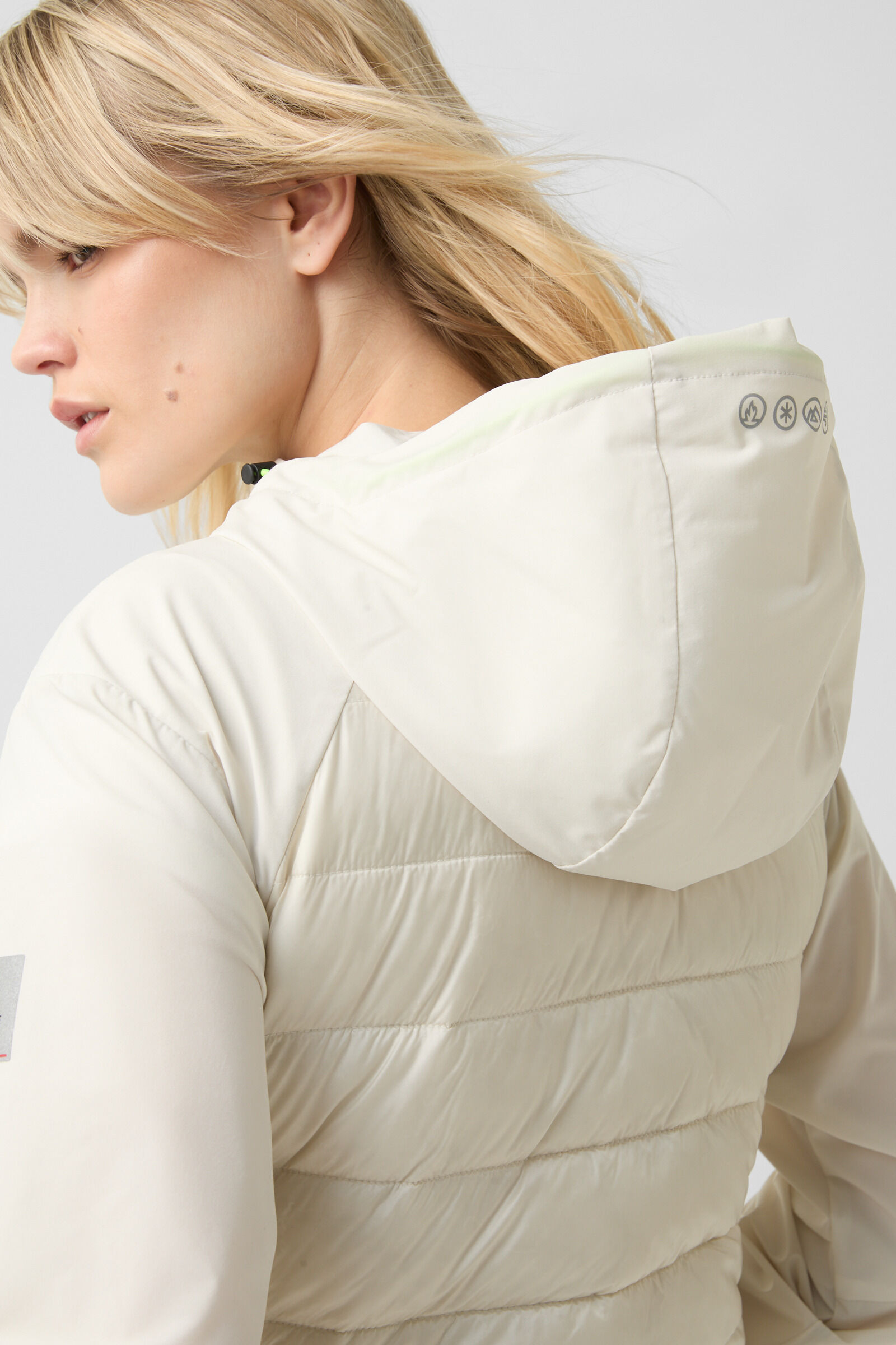 Magan hybrid quilted jacket in Sand - 7