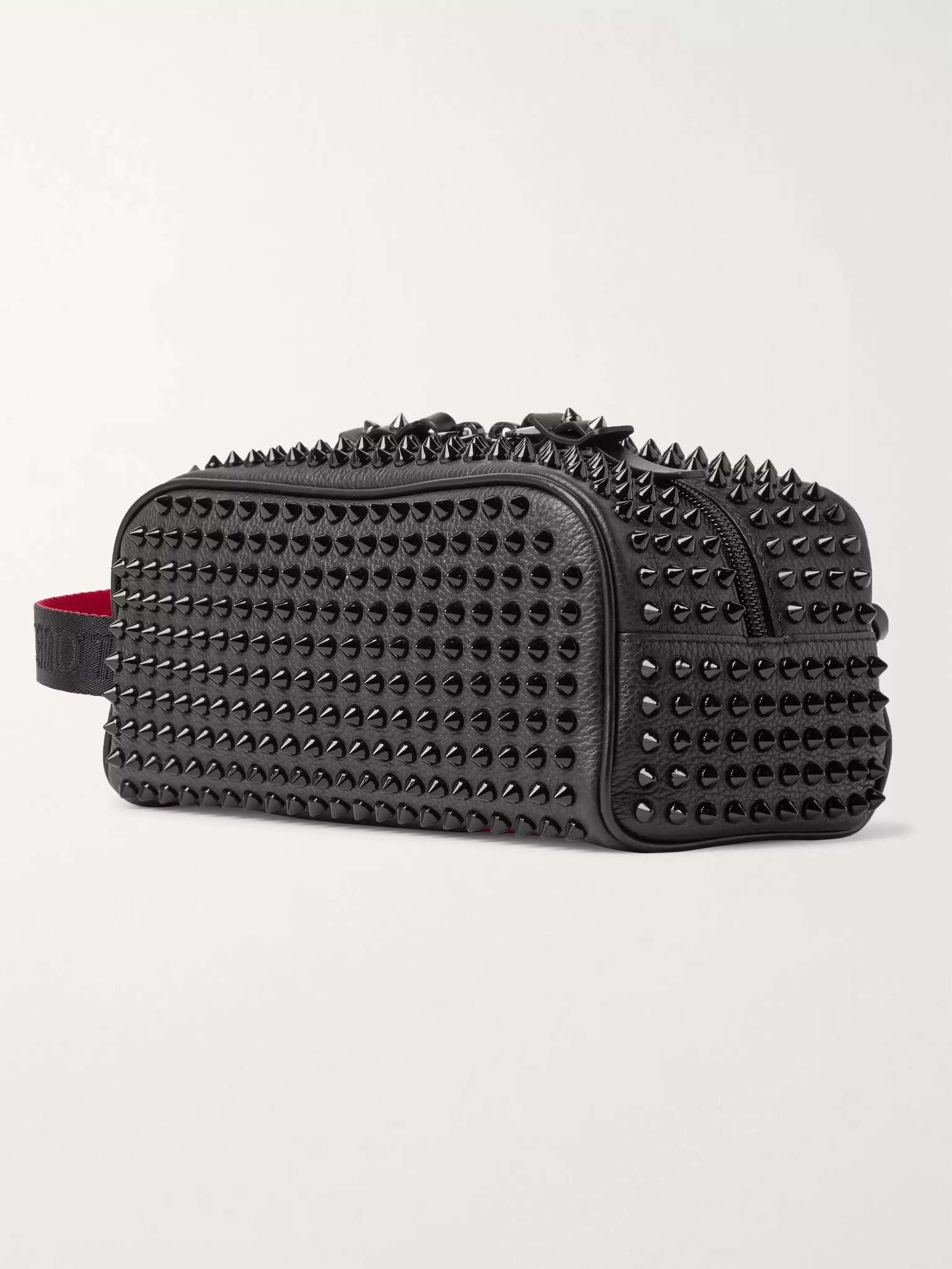 Studded Full-Grain Leather Wash Bag - 4