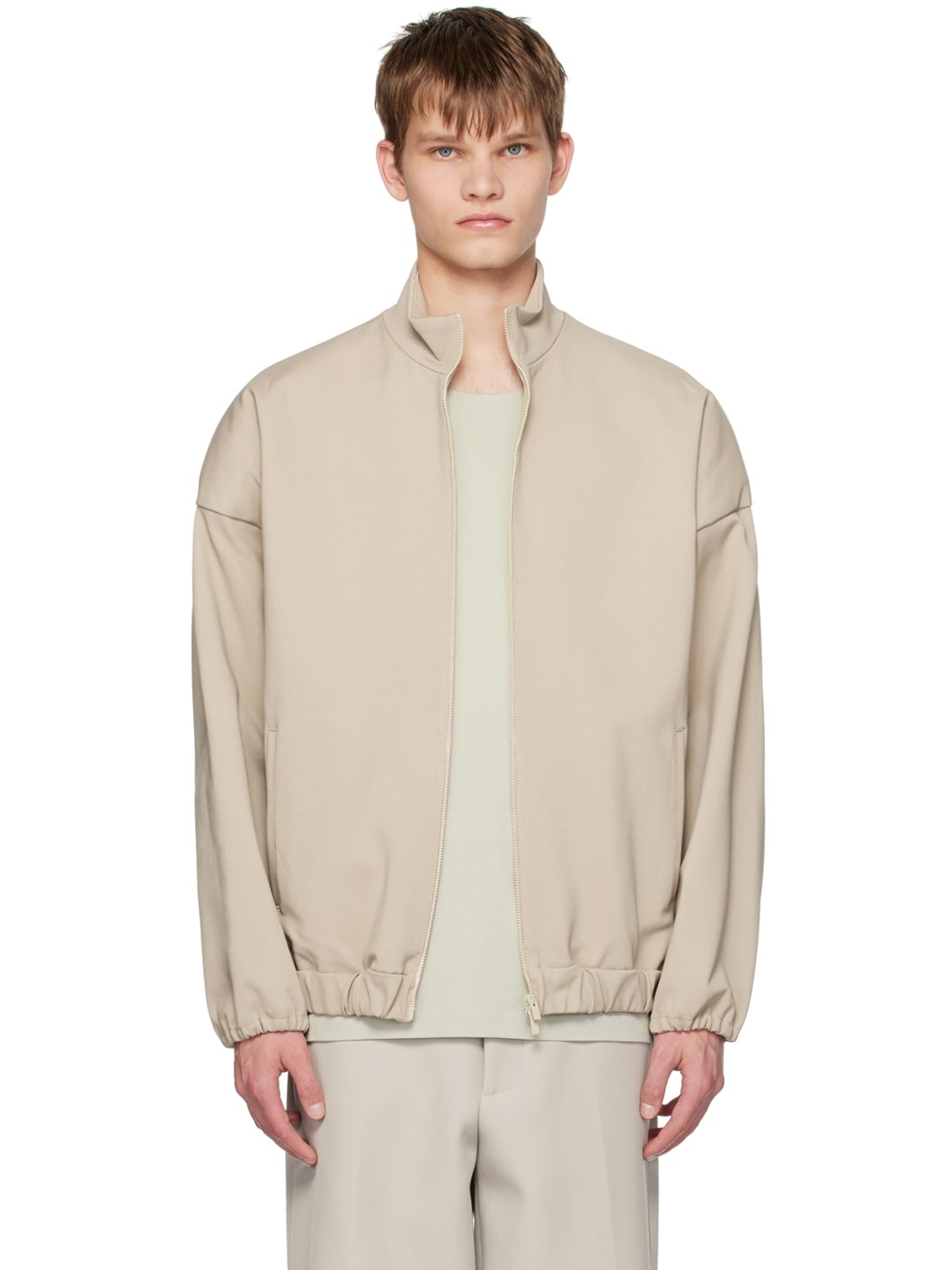 Beige Track Jacket - 1