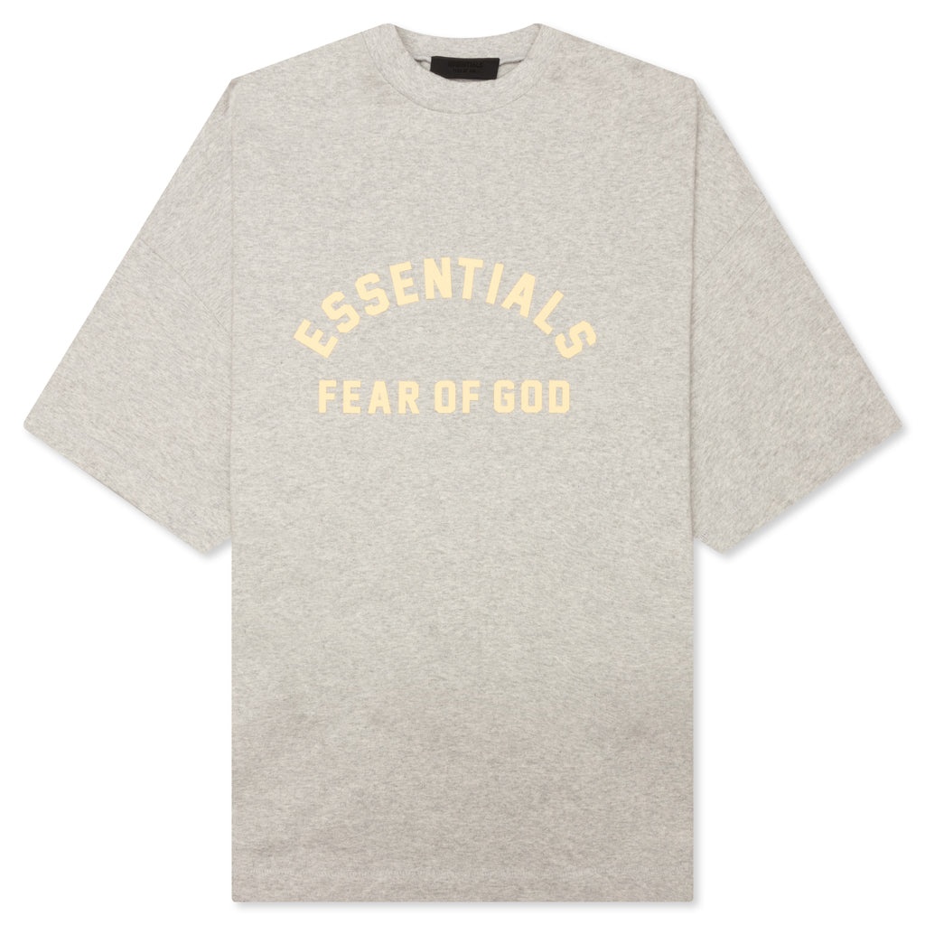 HEAVY JERSEY CREWNECK T-SHIRT - LIGHT HEATHER GREY - 1