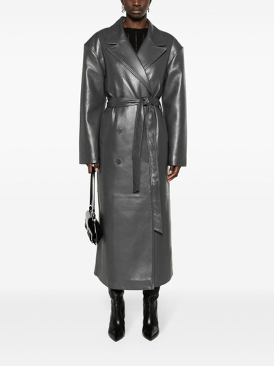 The Frankie Shop Tina double-breasted trench coat outlook