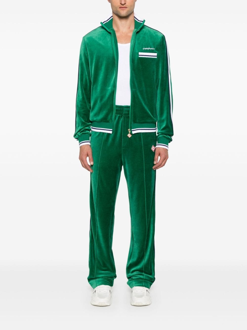 velour track pants - 2