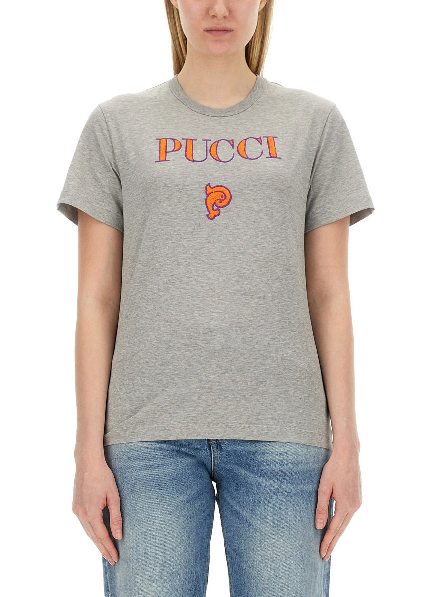 Pucci Women T-Shirt With Logo - 1