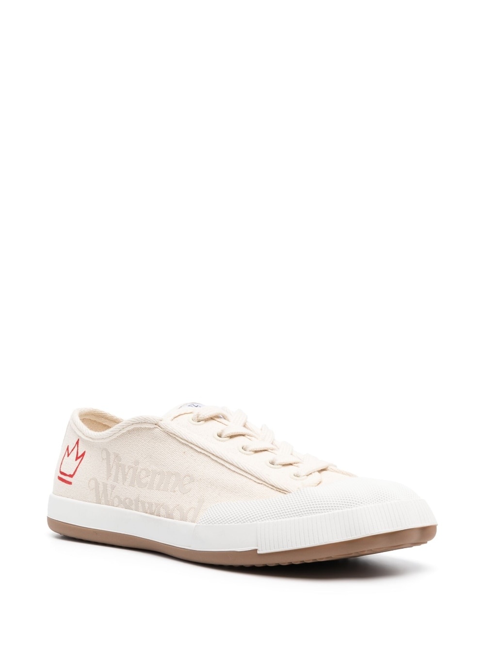 logo-print low-top sneakers - 2