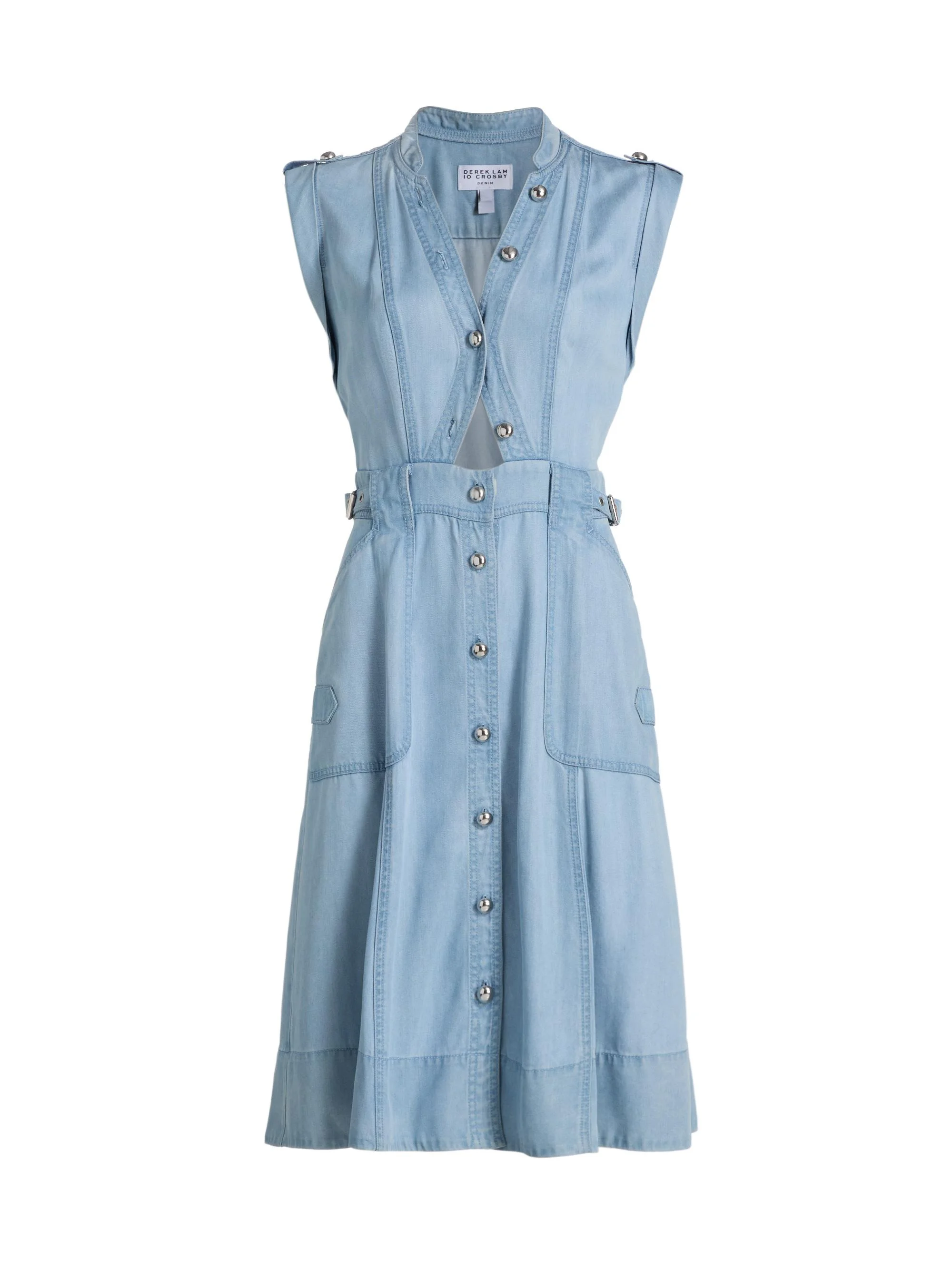 Women's Penelope Denim Button-Front Midi-Dress - Ellis Wash - 1