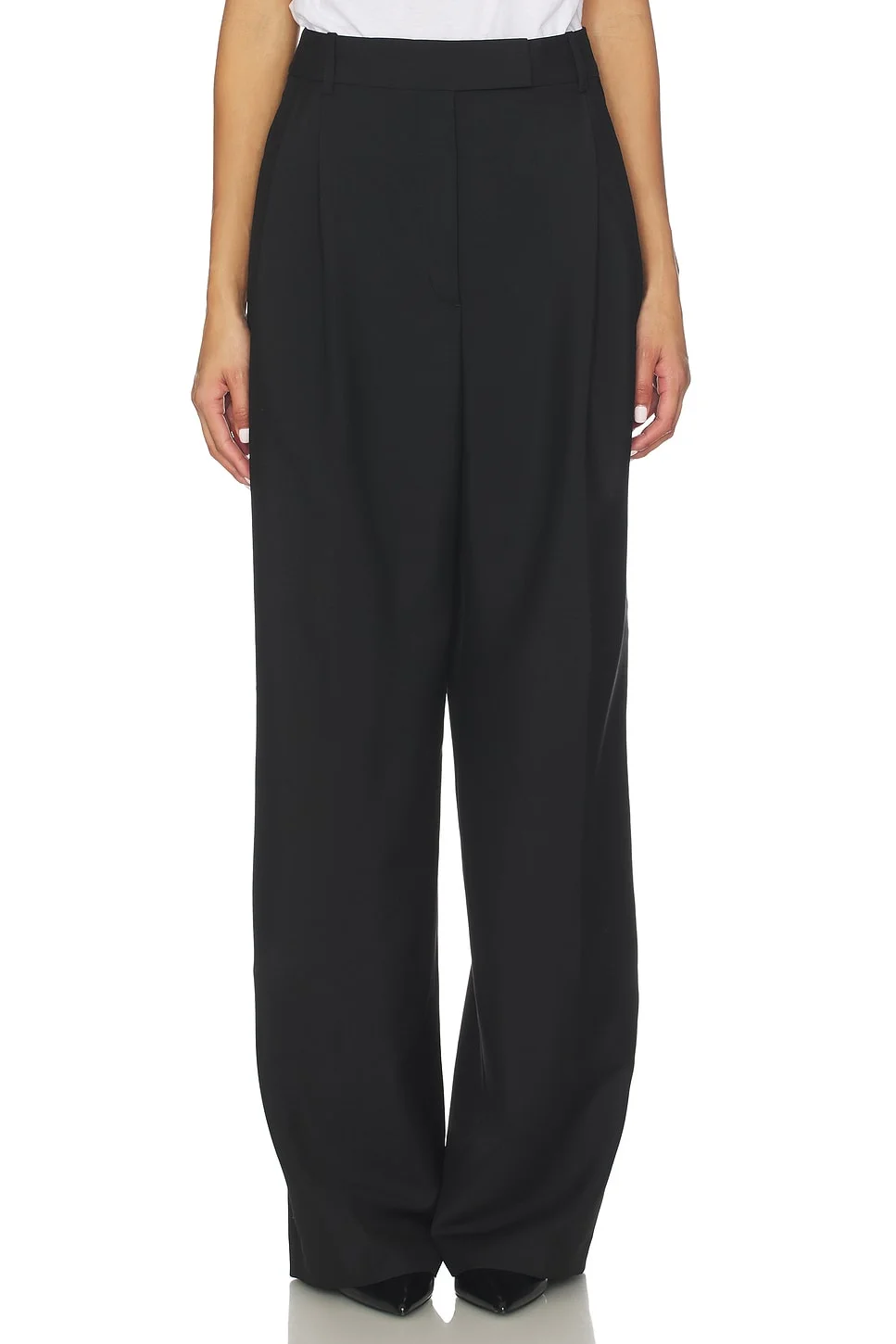 Mid-Waist Tailored Trousers - 1