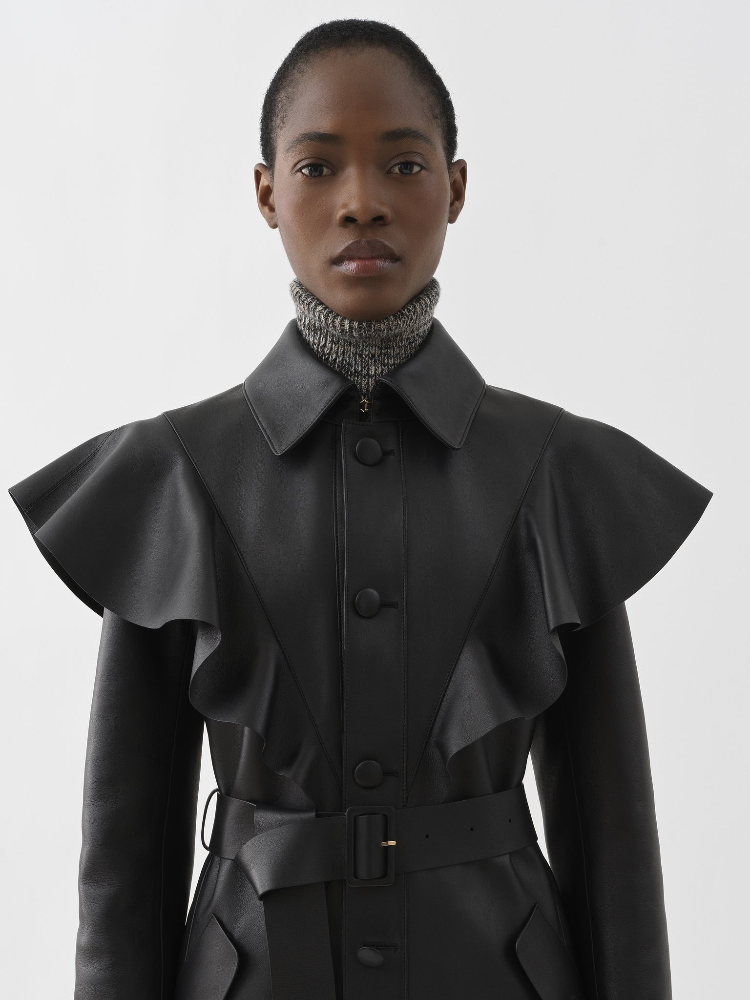 RUFFLED TRENCH COAT - 7