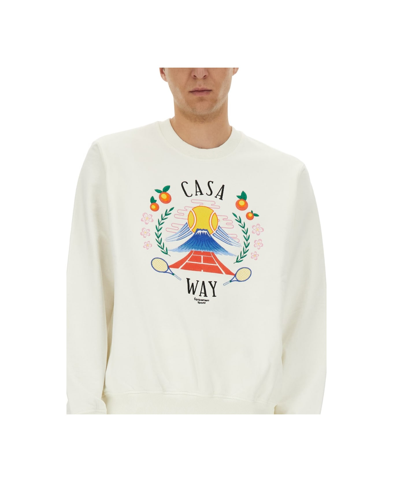 Sweatshirt With 'home Way Mountain' Embroidery - 4