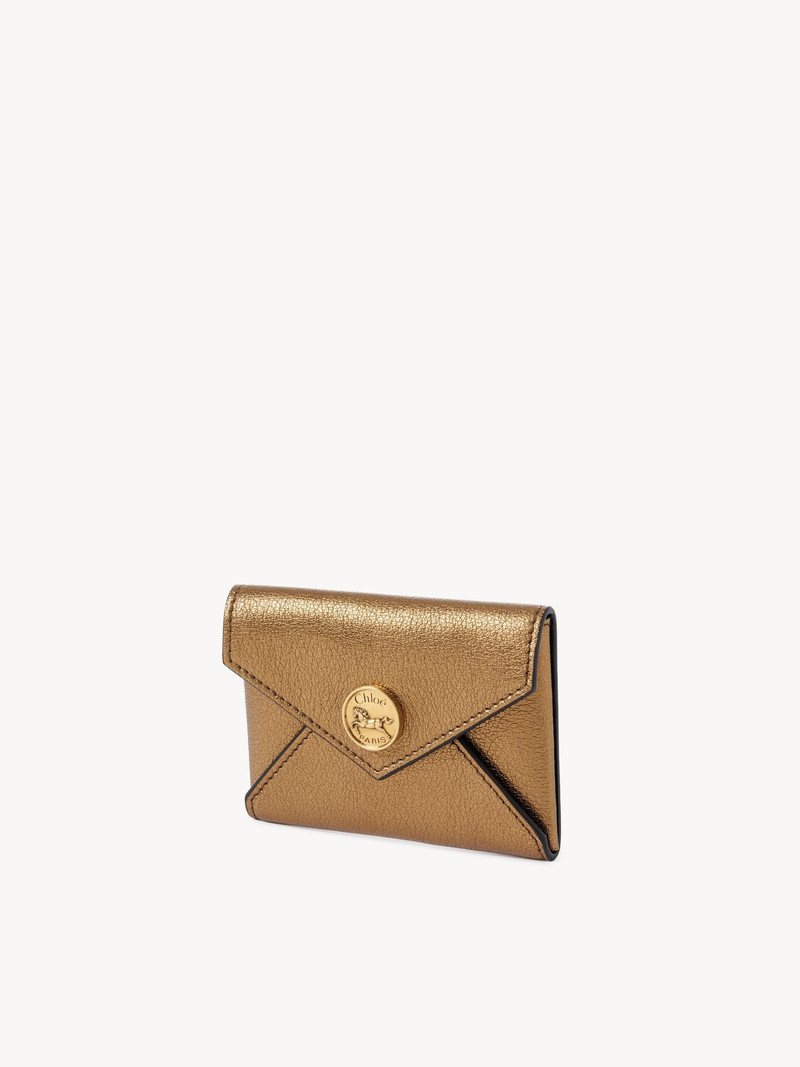 Chloé ENVELOPE CARD HOLDER IN METALLIZED LEATHER outlook