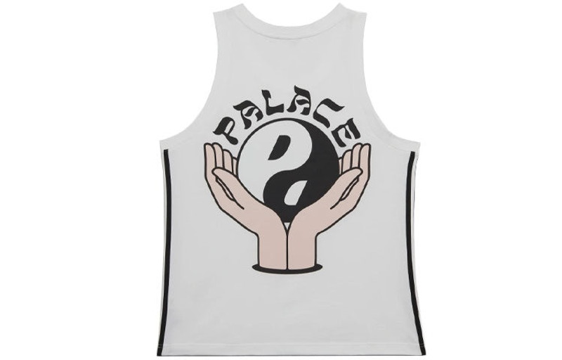 PALACE Palace X Adidas originals Graphic Vest Logo 'White' H61824 outlook